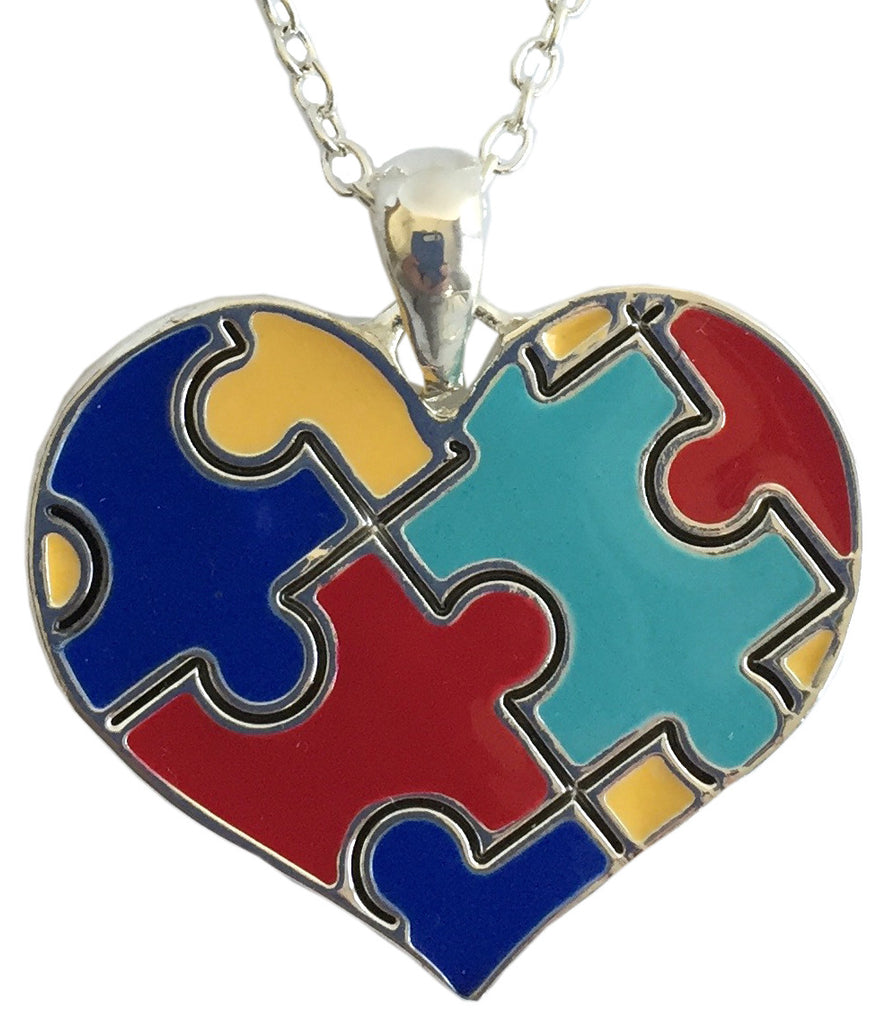 z- autism awareness necklace - heart shape