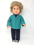 18 inch boy doll clothes - pants outfit - navy cords - 2 choices