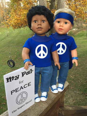 18 inch boy doll - My Pal for Peace, the Super Hero! (with cape)