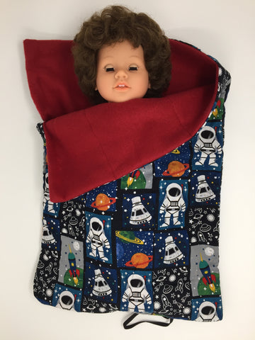 18 inch boy doll bed - sleeping bag - space sprint