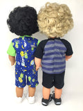 18 inch boy doll clothes - shorts outfits - 2 choices