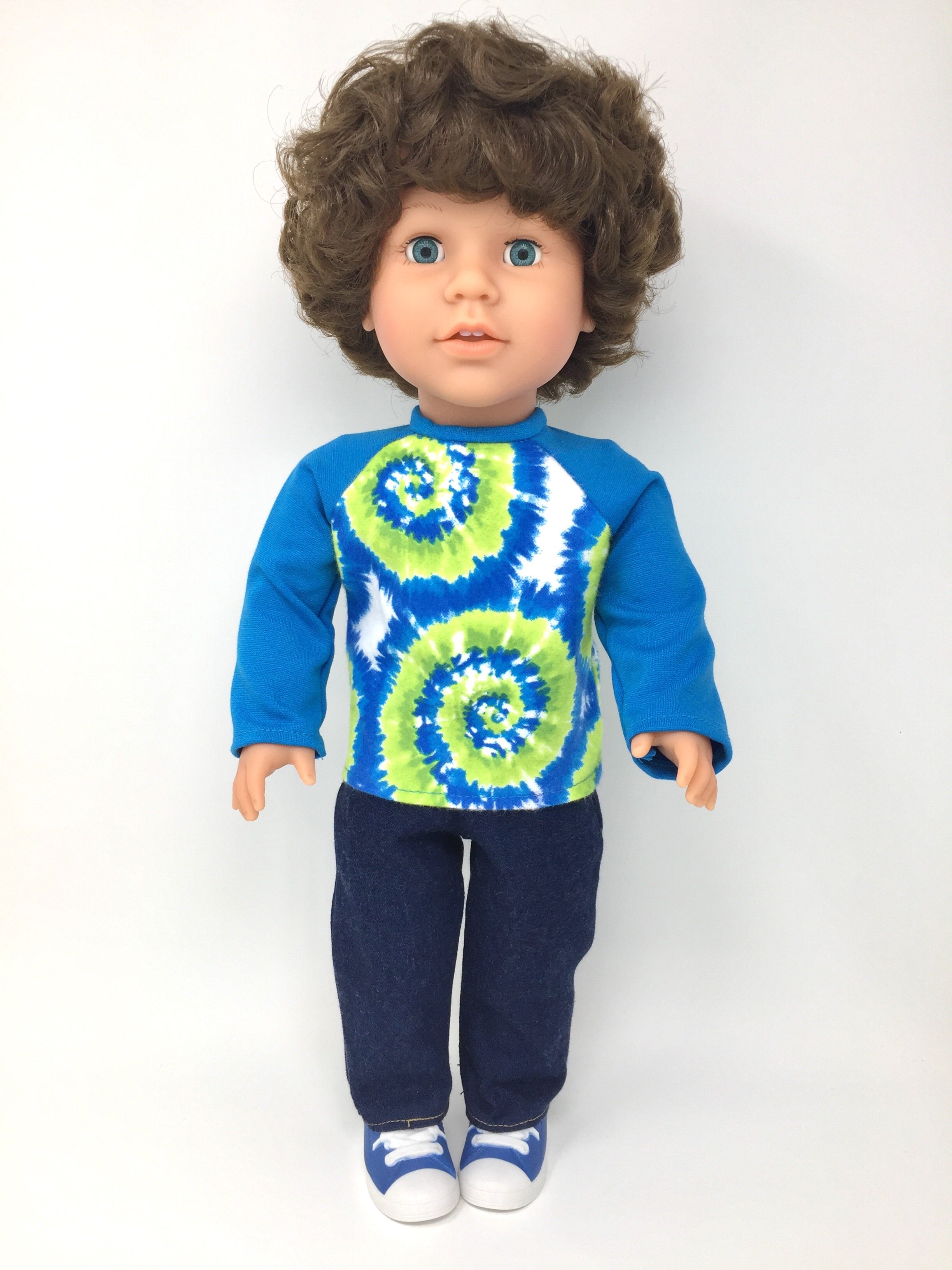 18 inch boy doll clothes pants outfit tie dye shirt and jeans