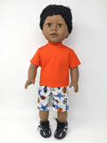 18 inch boy doll clothes sports African American
